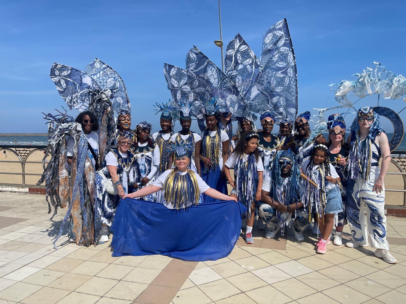 RJC Dance and Mango Arts Award Winning 2024 Carnival Troupe ‘AZUL’ Perform at Sandhaven Beach