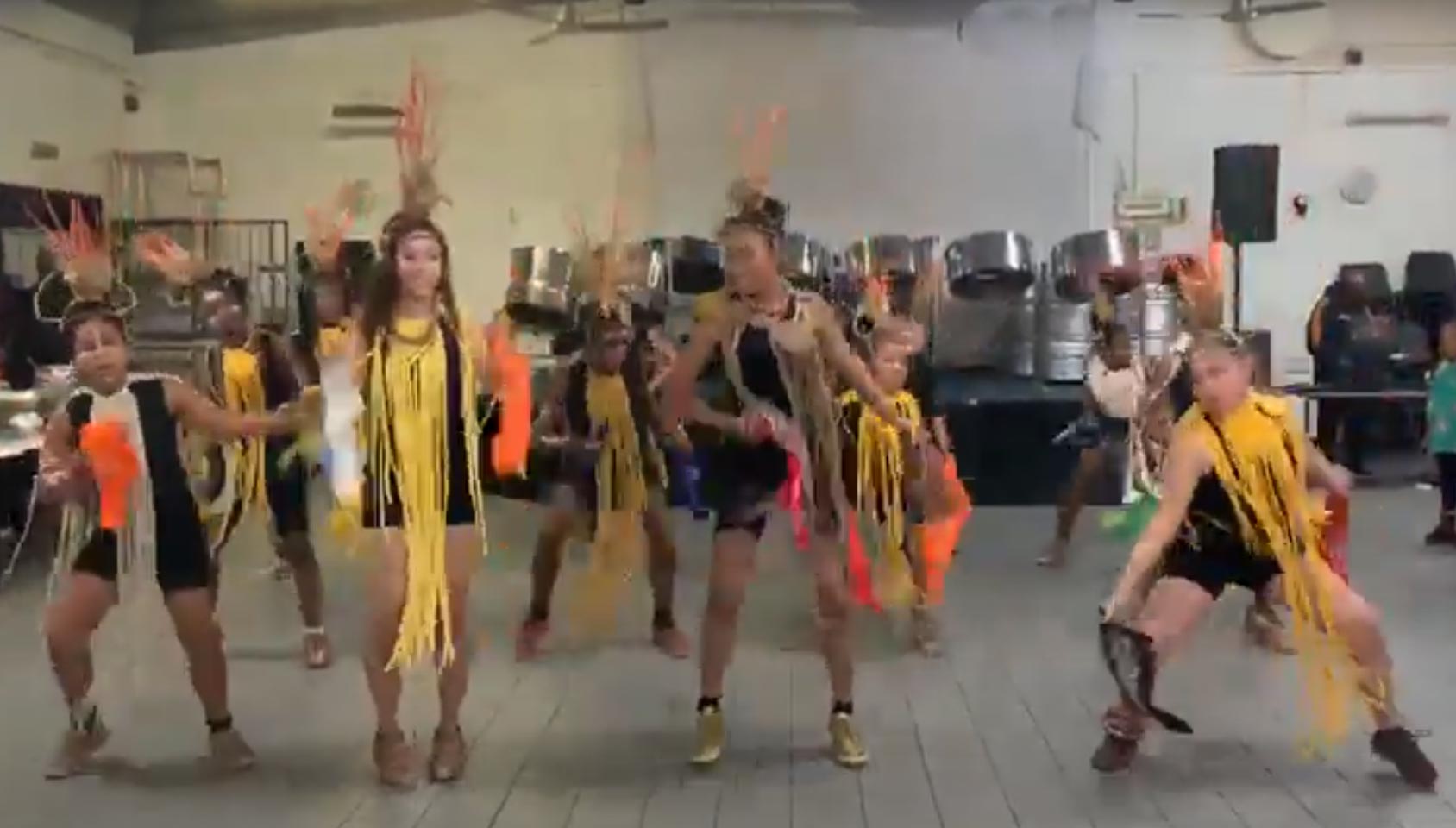 RJC Dance Youth Provision members Shahck Out Juniors Perform at East Street Arts Carnival Mural Launch